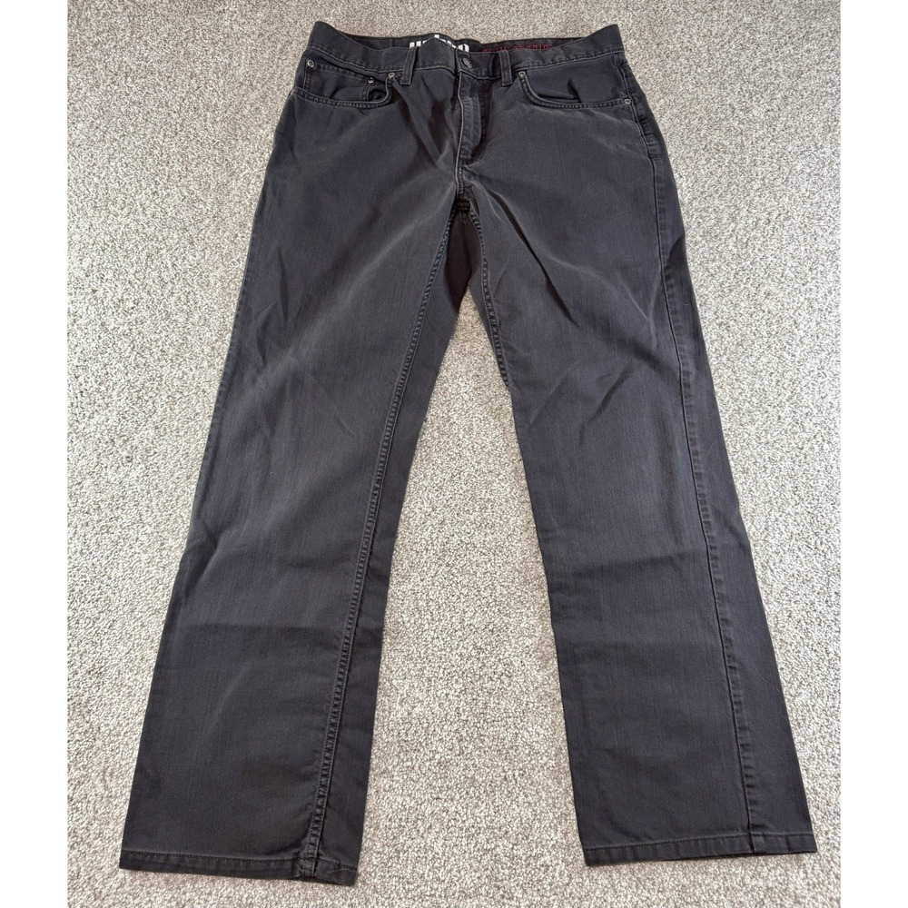 Urban Pipeline Jeans Mens 34x32 Black Denim Slim Straight Leg